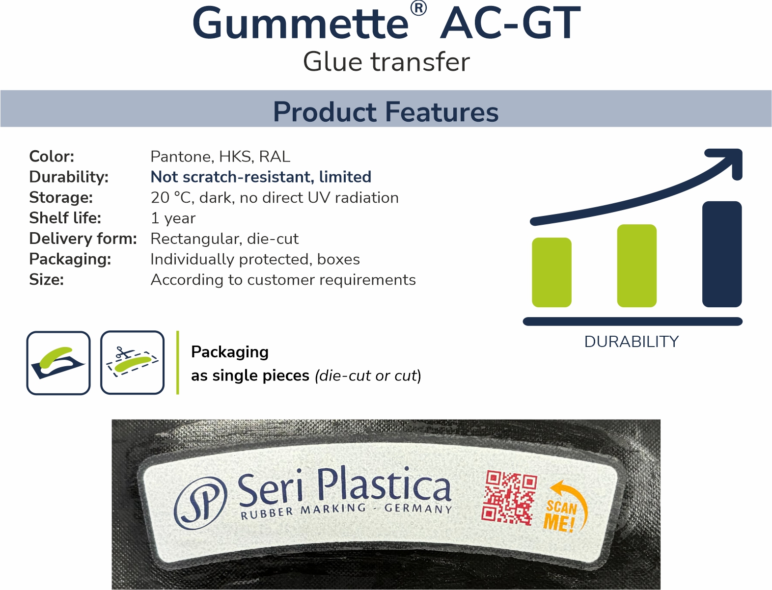 GUMMETTE® AC-GT ürün özellikleri