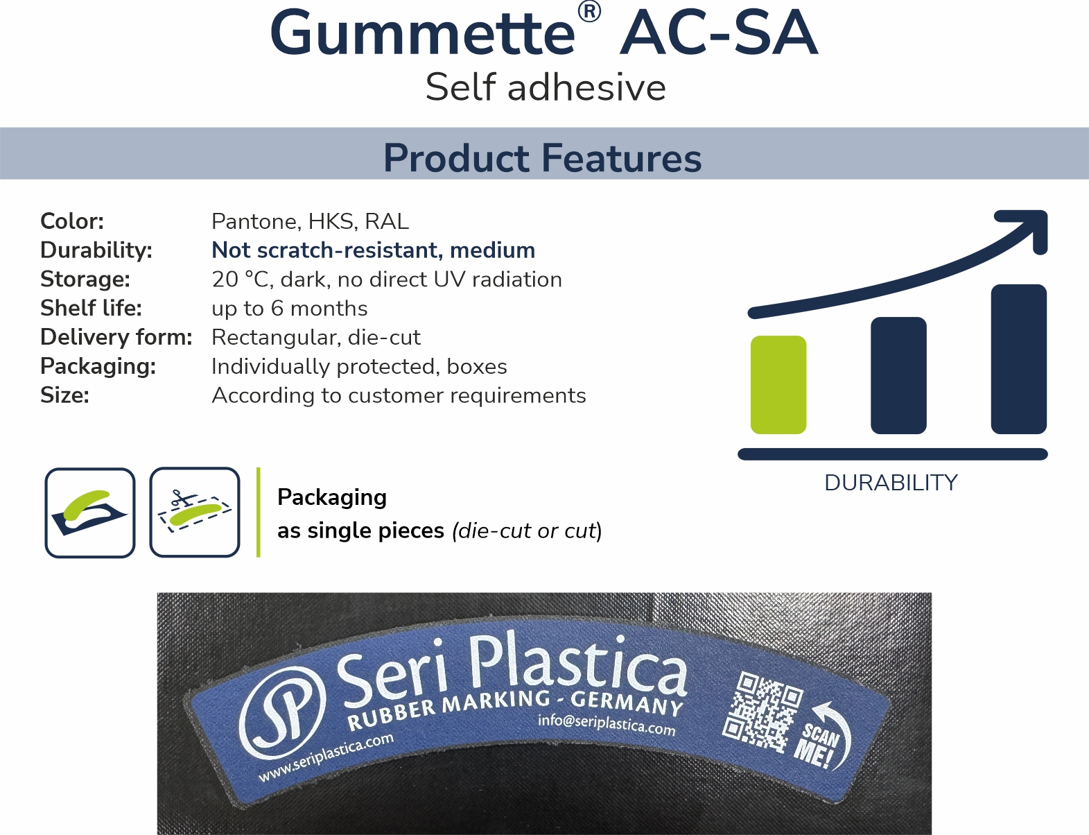 GUMMETTE® AC-SA ürün özellikleri